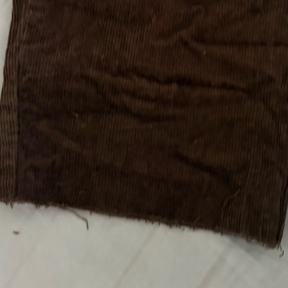 Lucy & Yak Brown Corduroy Overalls dungarees Sz 2 raw hem - Picture 8 of 8